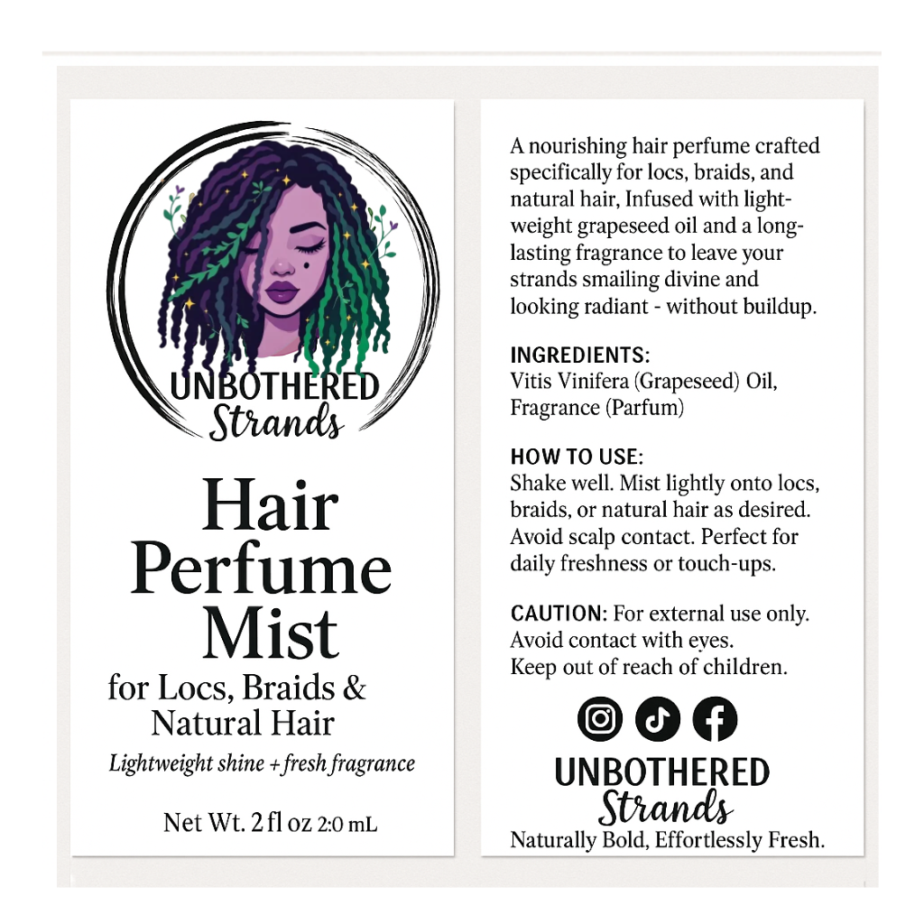 Hair Perfume Mist for Locs Braids and Natural Hair
