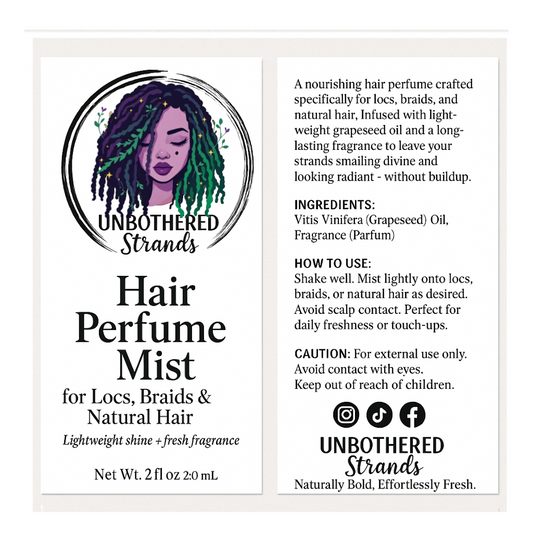 Hair Perfume Mist for Locs Braids and Natural Hair